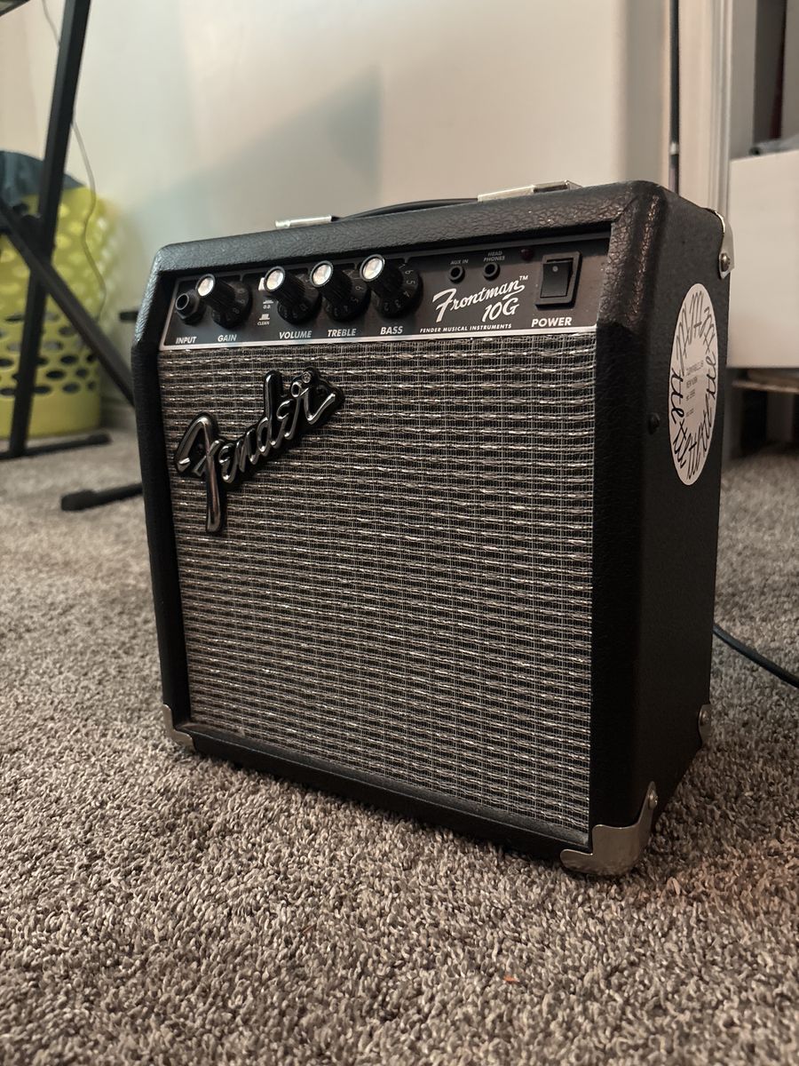 Fender Frontman 10G Electric Guitar Amplifier - Compact 10-Watt Practice Amp with Aux In