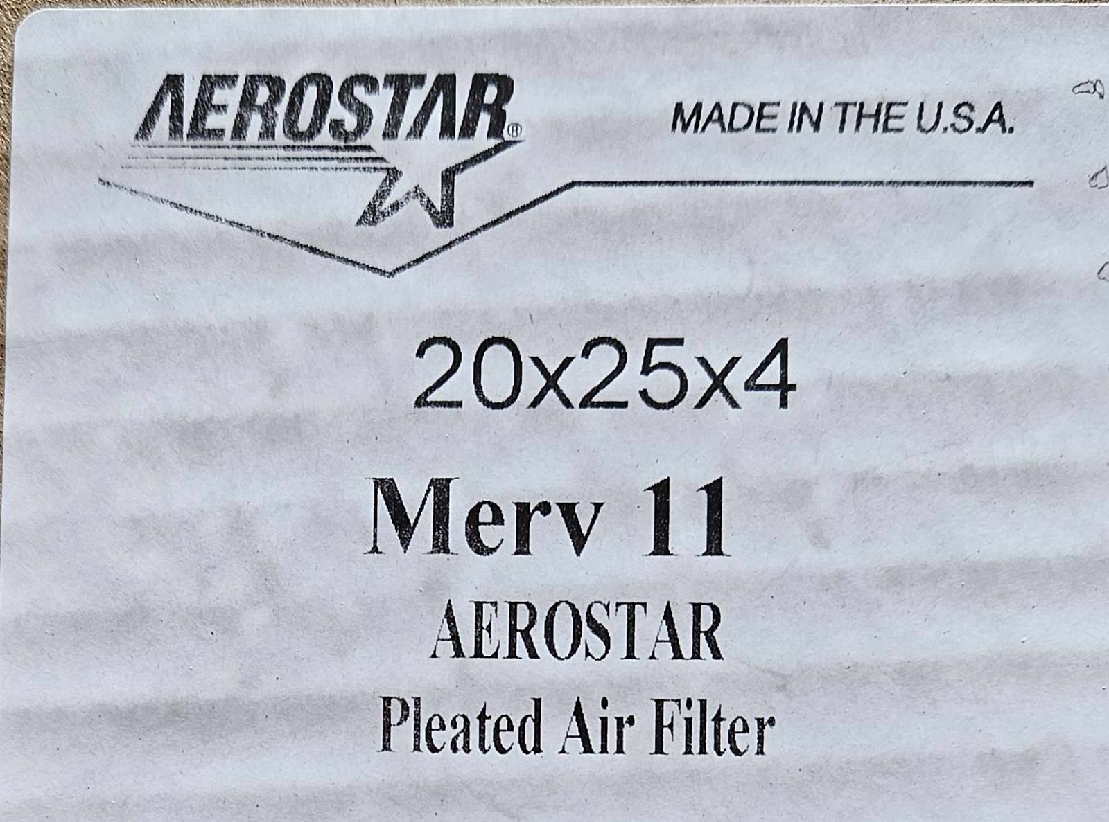 4 - Furnace / AC HVAC Filters 20x25x4 Merv 11