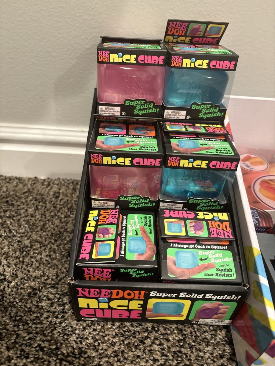 NEE DOH Nice Cube Super Solid Squish Fidget Toy - Stress Relief