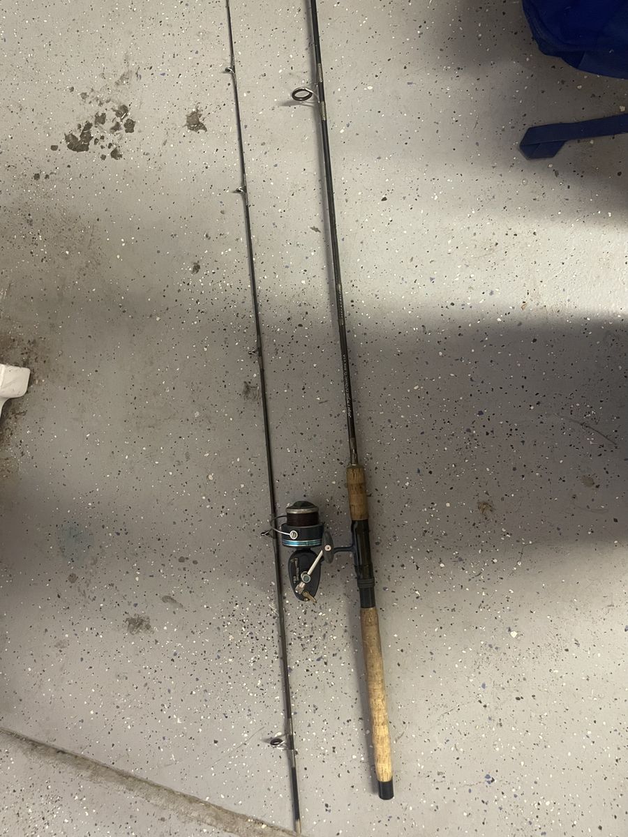 Vintage Wright & McGill Granger Graphite fishing Rod 8.5ft with Garcia Mitchell 410A Reel