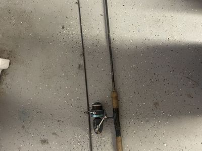 Vintage Wright & McGill Granger Graphite fishing Rod 8.5ft with Garcia Mitchell 410A Reel