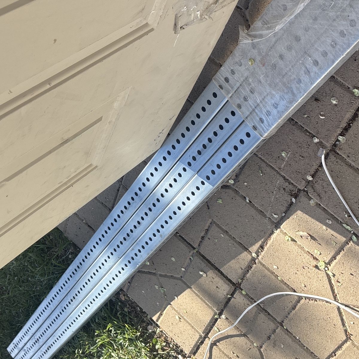 Set Of Three 6 Foot Galvanized Steel Sign Post New