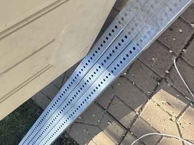 Set Of Three 6 Foot Galvanized Steel Sign Post New