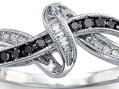 Black/White diamond ring