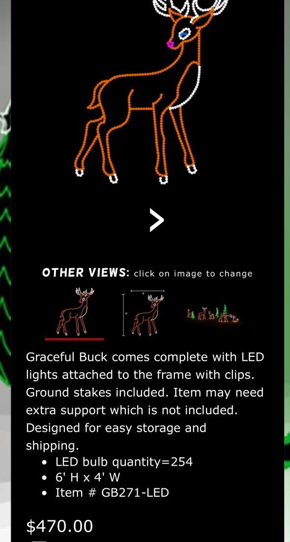 **NEW** 4x6 Graceful Buck Lawn Ornament