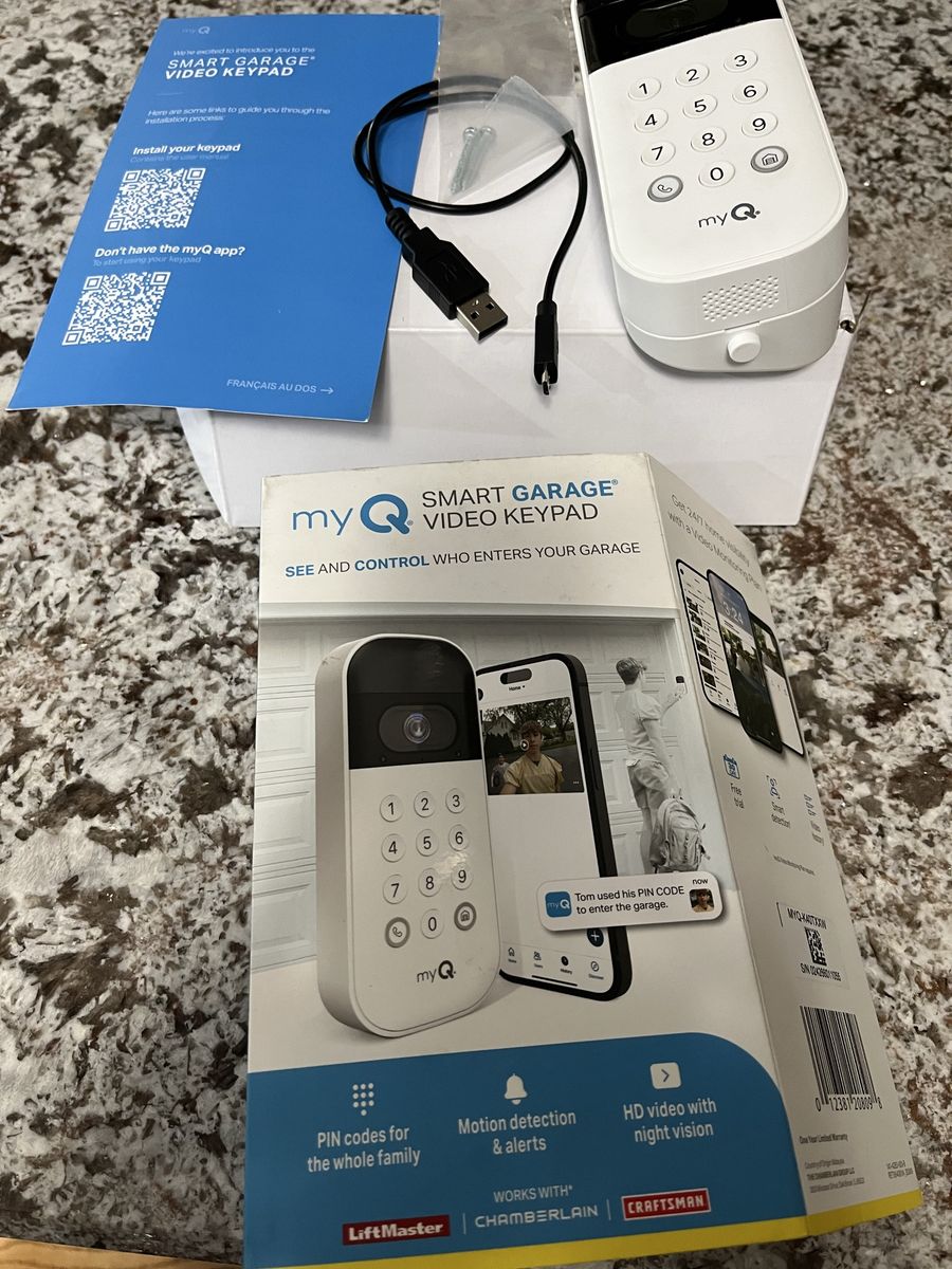 myQ Smart Garage Video Keypad - HD Video with Night Vision