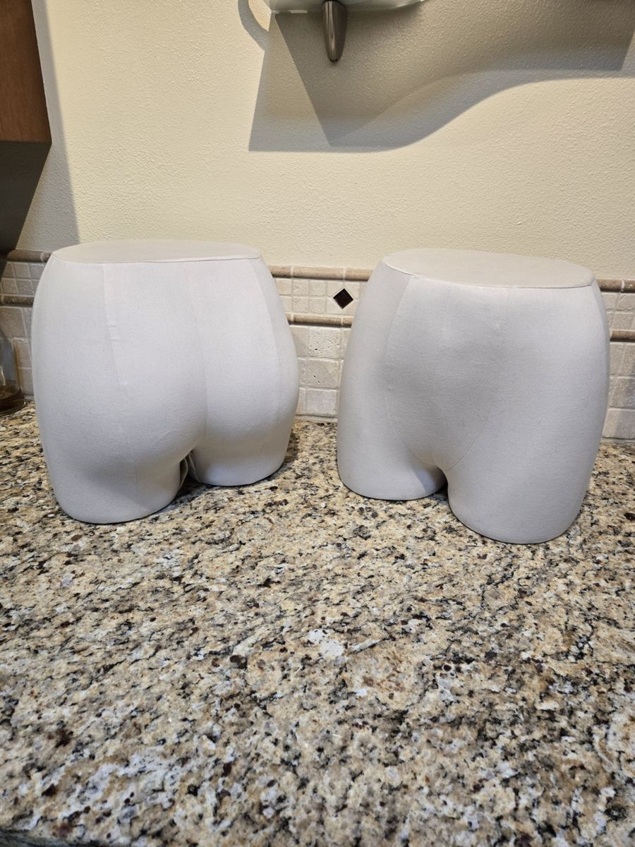 2x Mannequin Bottom Half Display Form Padded Fabric Torso for Underwear/Swimwear Display