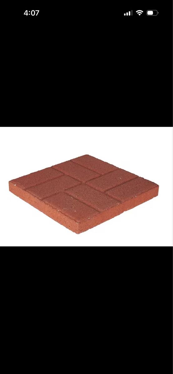 Pavers 16" Square RIver Red Brickface Patio