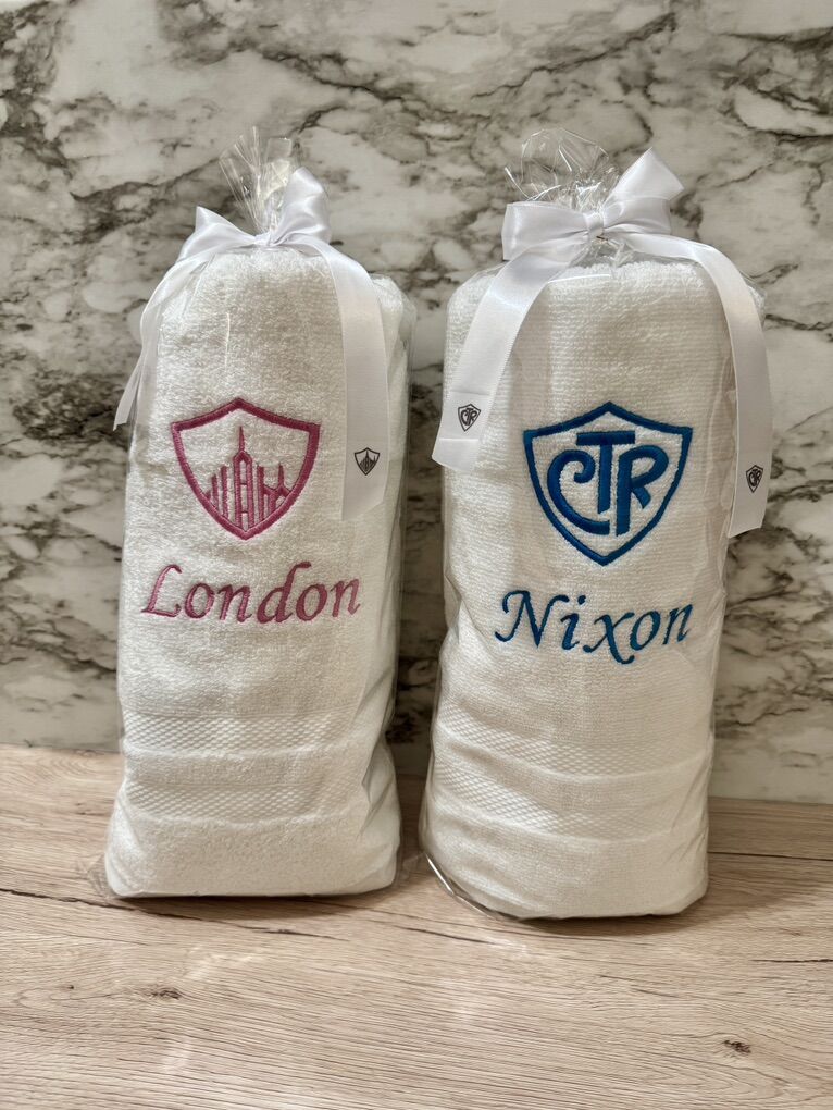 Baptism Towel CTR or Emblem of Belonging