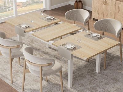 GAOMON Rectangular Extendable Dining Table 47-63"