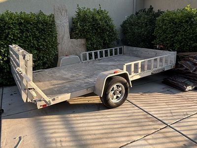 7x12 Aluminum Utility Trailer, Single Axle, Ramp Gate, Versatile Hauling