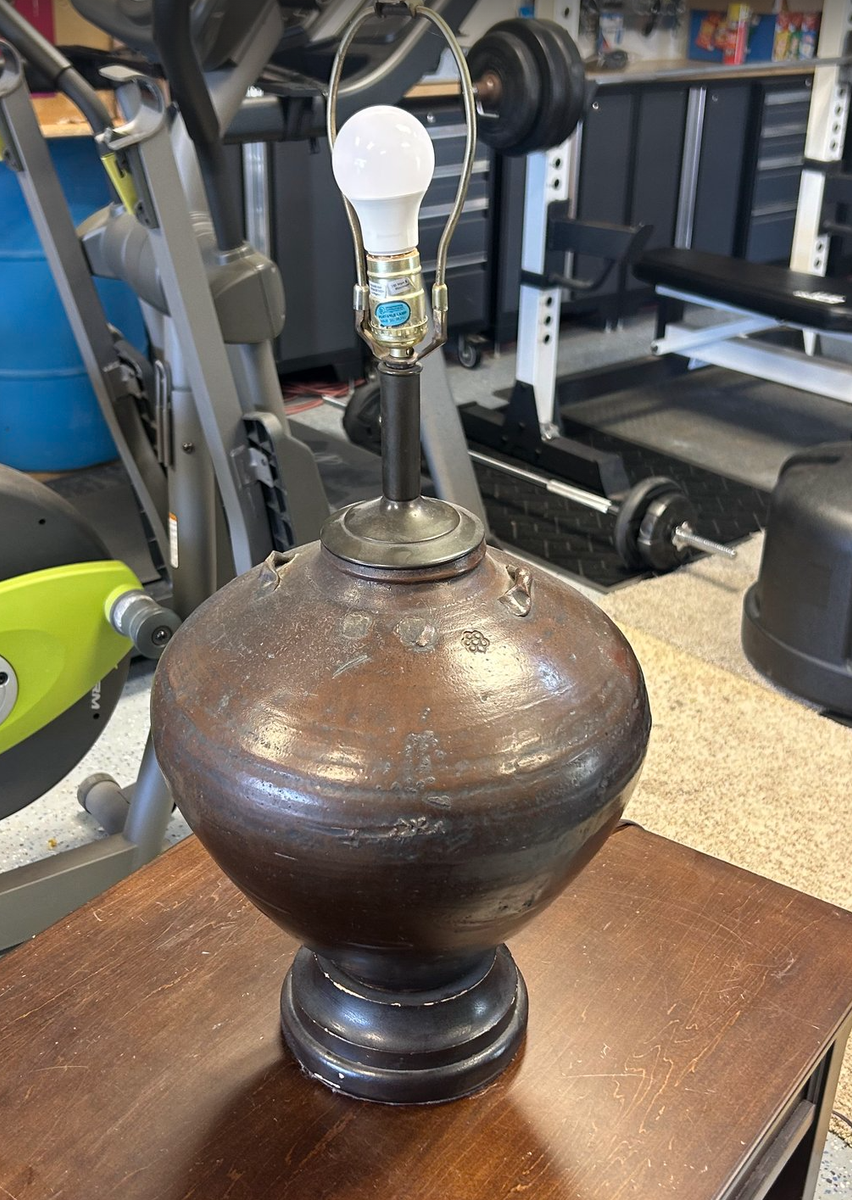 Vintage Pottery Lamp Base – Unique Urn Style – $25 OBO