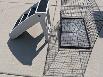 Dog Crate and Steps