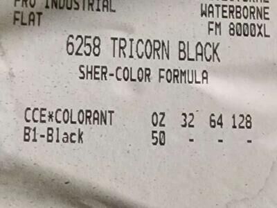 Sherwin Williams Tricorn Black Dry Fall Paint