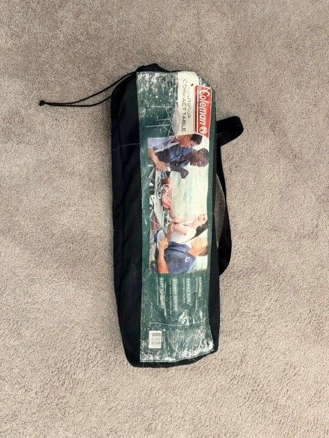 COLEMAN OUTDOOR COMPACT FOLDING TABLE – USED