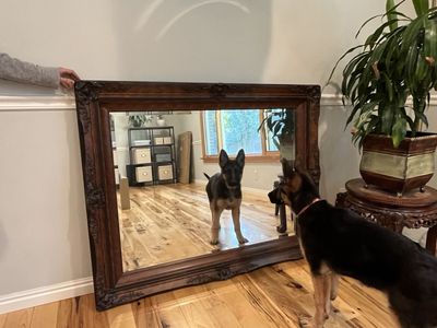 Spanish Colonial / Baroque Carved Wood Mirror – Artisan Frame – 30x40