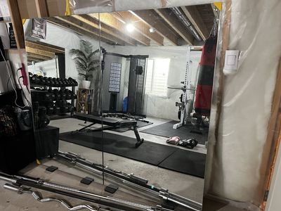 Large Frameless Gym Mirrors - Set of 3