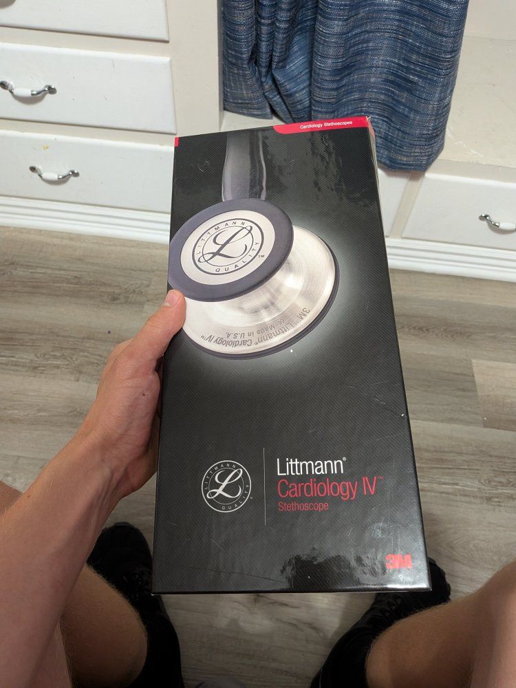 Littmann Cardiology IV Stethoscope - Black/Rainbow Finish, Medical Grade, with Case & Accessories