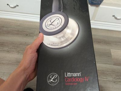 Littmann Cardiology IV Stethoscope - Black/Rainbow Finish, Medical Grade, with Case & Accessories