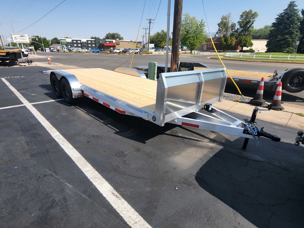 2027 Baughman Products 7X20 CHLD 7K with Rock Guard and Barkes Aluminum Flatbed Car Hauler Trailer