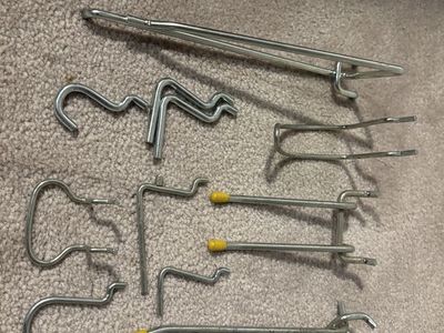 Pegboard hardware/pegboard organizers