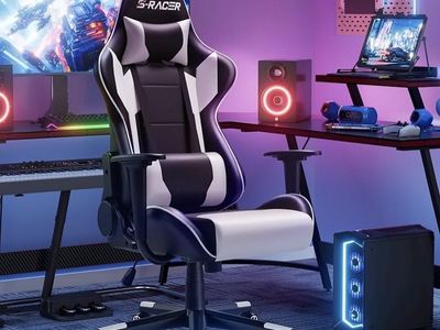 New black and white gaming office chair