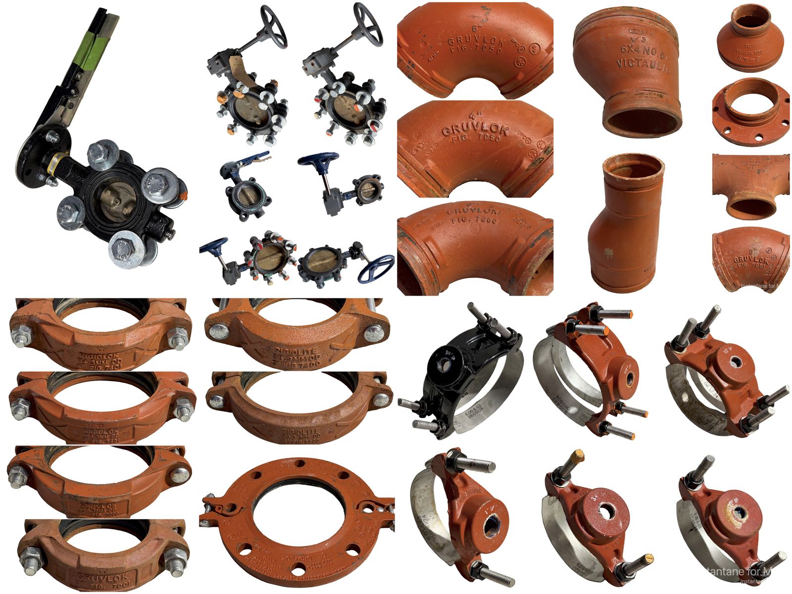 SAVE OVER 90%! Reclaimed Commercial / Industrial Plumbing Fittings - Valves, Couplings, Service Saddles, Etc.