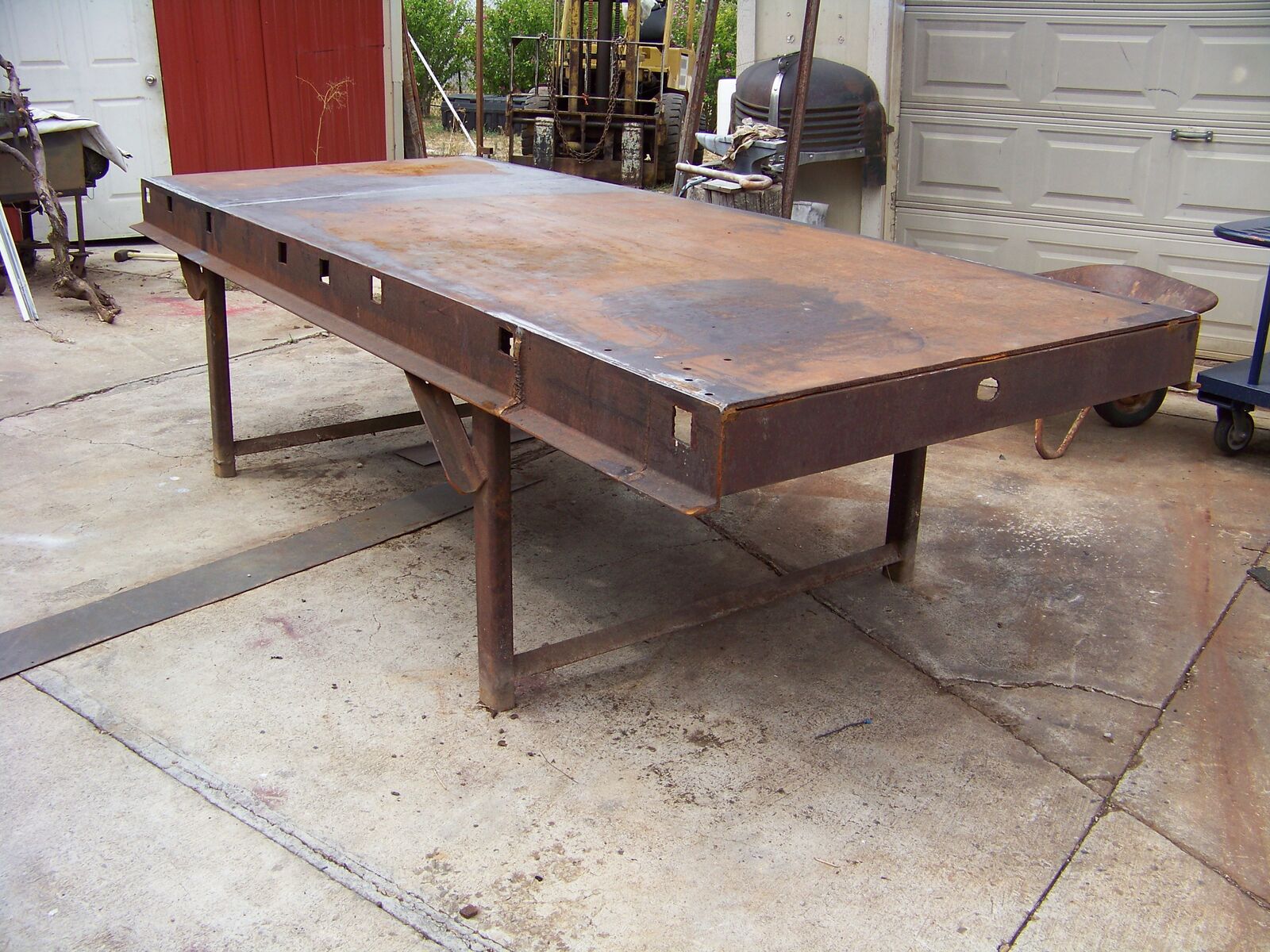 welding Table 48.5" X 120" 30" high 3/8"  reinforced bed