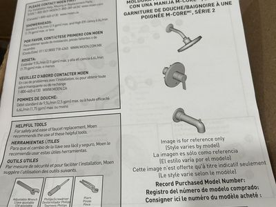 Moen CIA Black Matte M-Core 2-Series One-Handle Tub/Shower Trim Kit - New