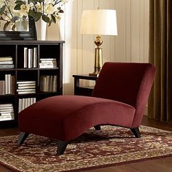 New Red Velvet S-Shaped Chaise Lounge, Accent Chair, Elegant Recamier for Living Room/Bedroom