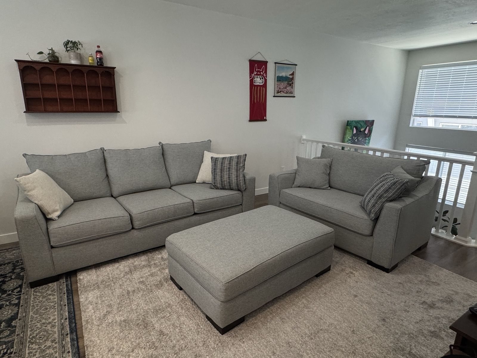 Living Spaces 3-Piece Sofa Set - (Light Gray)