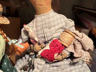 handmade-style primitive folk doll