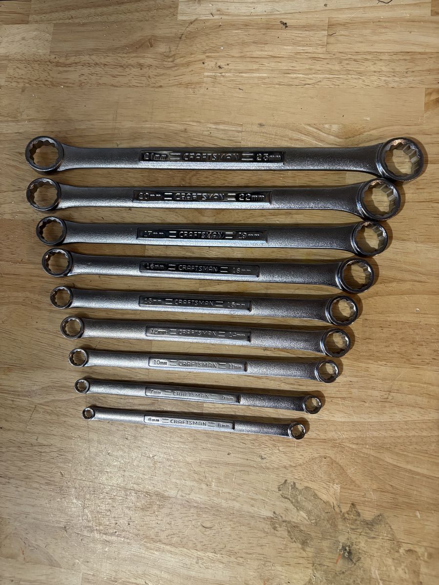 Craftsman Made in USA Metric Box End Wrench Set 9 piece
