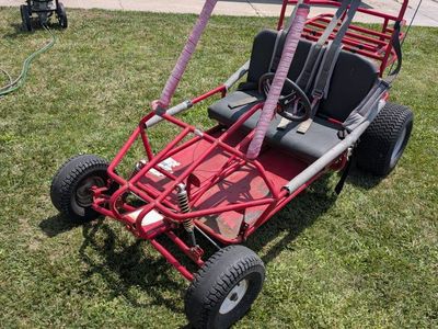 Used Red Go Kart Buggy - Two Seater with Safety Harnesses