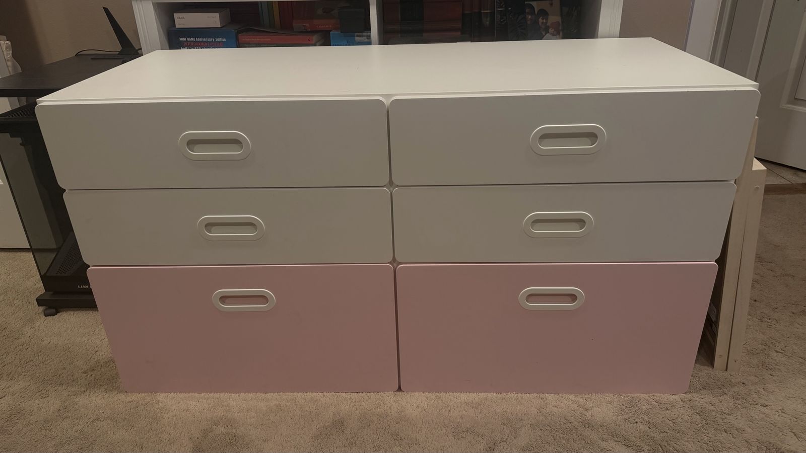 IKEA kids dresser - White & Pink