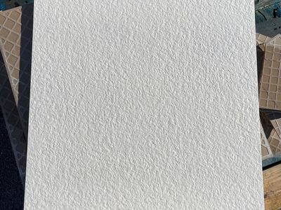 ROYAL MOSA Textured Porcelain Floor Tiles, White 23.5”x23.5” MADE IN NETHERLANDS (New, 18 Whole)