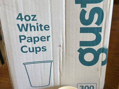 4oz white paper cups - 300 count