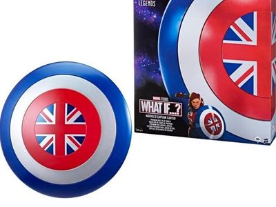 Marvel Legends Series Captain Carter Premium Roleplay Shield, Disney + What If...? Adult Roleplay Gear