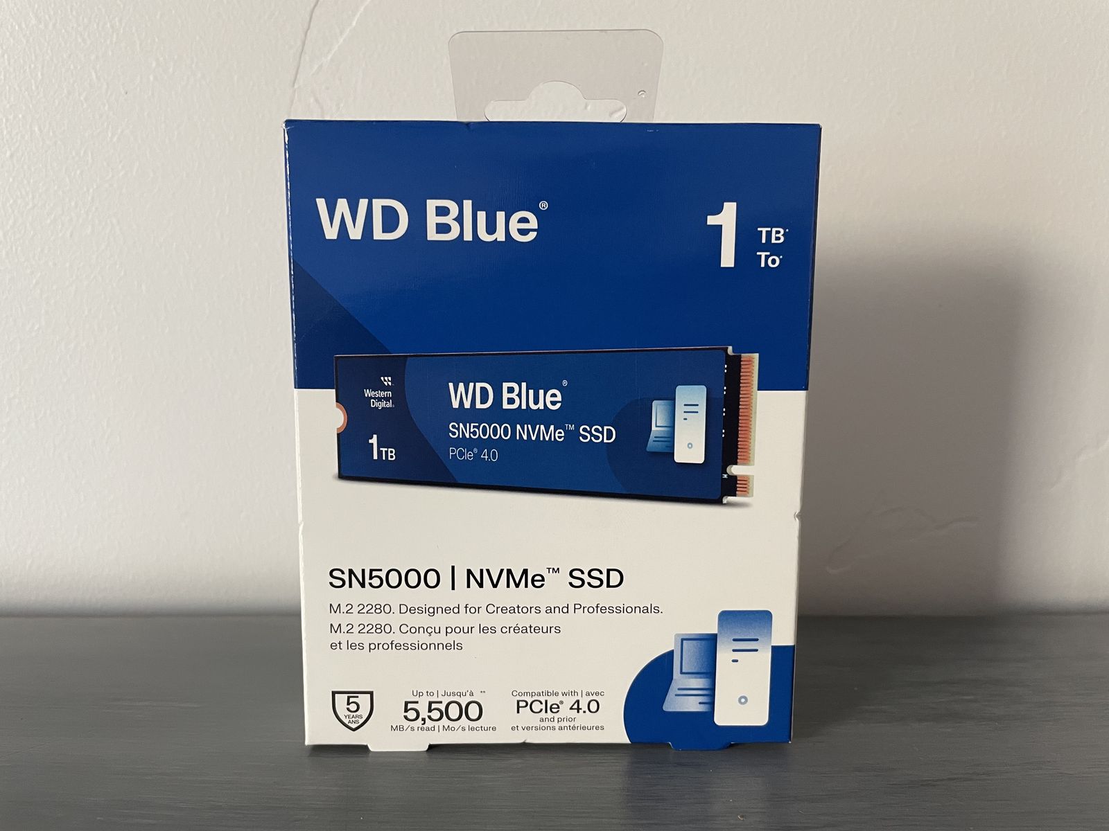 WD Blue SN5000 1TB NVMe SSD M.2 PCIe 4.0 gen4 x4