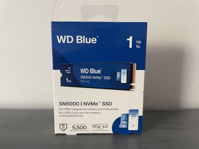 WD Blue SN5000 1TB NVMe SSD M.2 PCIe 4.0 gen4 x4