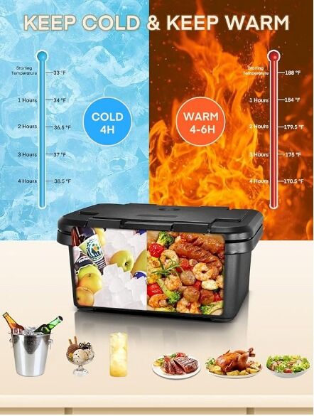 NEW - Insulated Cooler, 36QT LLDPE Top Loading Insulated Food Pan Carrier - Cooler