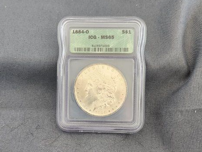 Silver 1884 O Morgan Dollar MS 65