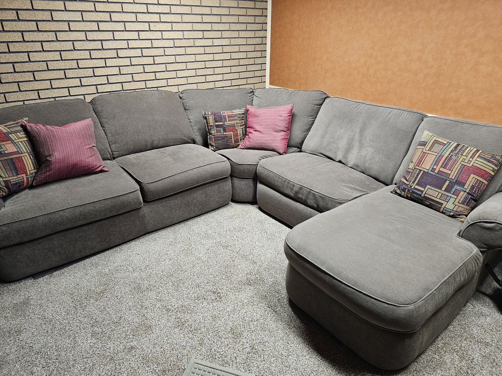 Costco Green Modular Pit-Group Sectional with Sleeper - Gently Used