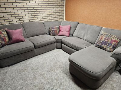Costco Green Modular Pit-Group Sectional with Sleeper - Gently Used