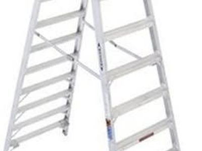 Werner PT310 300-Pound Duty Rating Twin Step Aluminum Stockr's Ladder, 10-Foot