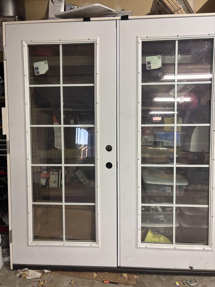 PRIMED FIBERGLASS  FRENCH DOOR 72X80