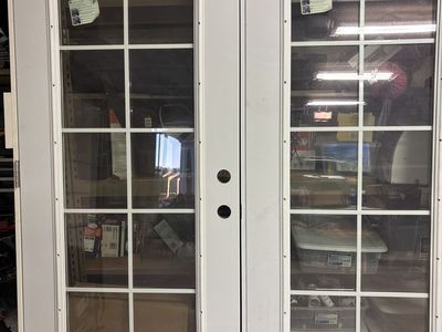PRIMED FIBERGLASS FRENCH DOOR 72X80