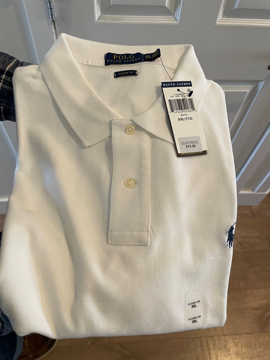 Polo Ralph Lauren Men's White Classic Fit Golf Polo Shirt XXL New with Tags