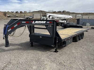 8.5x26 Lamar FA Gooseneck Deckover Tilt Trailer - 21K GVWR -