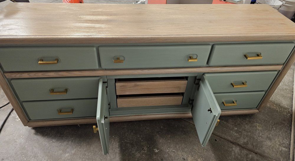 Sage Green Modern Rustic Dresser